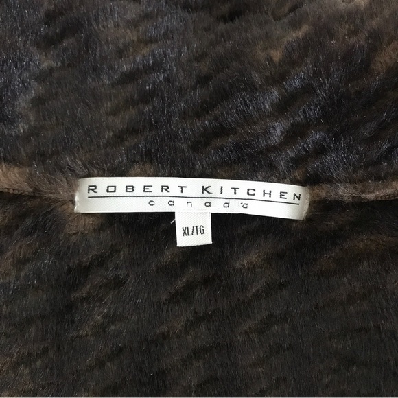 Robert Kitchen Canada Vegan Suede Faux Fur Vest Farmhouse Farmcore - Picture 5 of 5